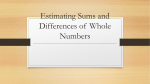 Estimating Sums and Differences of Whole Numbers