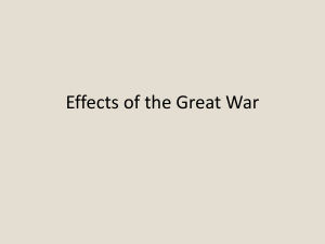 WWI GHI Effects of the Great War