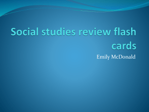 Social studies review flash cards
