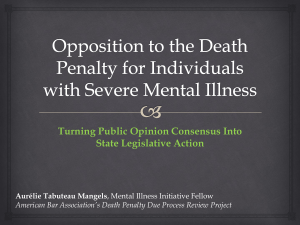 Opposition to the Death Penalty for Individuals with Severe Mental