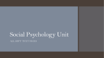 Social Psychology Unit
