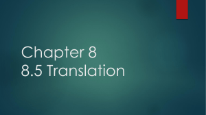 Chapter 8 8.5 Translation