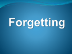 Motivated Forgetting