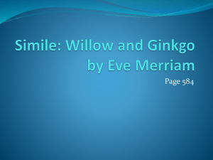 Simile: willow and Ginkgo by Eve Merriam