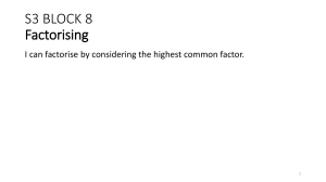 highest common factor (HCF)