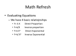 Math Refresh