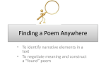 Finding a Poem Anywhere