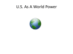 US As A World Power