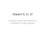 Chapters 9, 11, 12 Summary