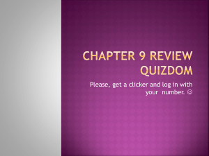 Chapter 9 Review quizdom