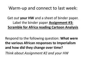 NB#2: Scramble for Africa Reading Cartoon Analysis