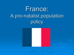 France: A pro-natalist population policy