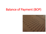 Balance of Payment (BOP)