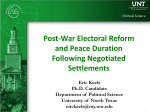 Post-War Electoral Reform and Peace Duration