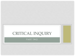 Critical Inquiry Part 2 SP12