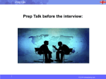 Prep Talk before the interview - Albert