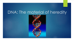 DNA: The material of heredity