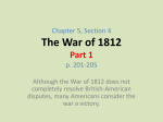 The War of 1812 - El Segundo Middle School