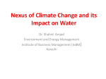 Nexus of Climate Change, Disasters and its impact on Water by Dr
