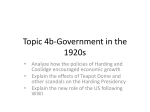 Topic 4b-Government in the 1920s