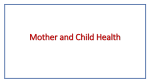 maternal and child health – sunum