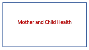 maternal and child health – sunum