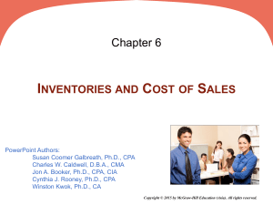 Inventories and Cost of Sales - McGraw Hill Higher Education