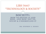 LIBS 7007 Society