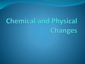 FHN - Chemical and Physical Changes