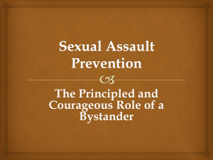 Sexual Assault Prevention: The Principled and Courageous role of a