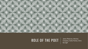 Role of the Poet