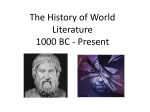 The History of World Literature 1000 BC - Present