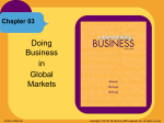 Chapter 3 Doing Business in Global Market