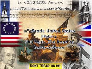 The Road to Independence—Note Packet 4-3
