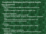 Investment Strategies and Financial Assets