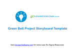 Green Belt Project Storyboard – Template