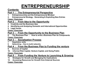 Entrepreneurship and the Entrepreneurial Mind