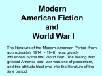 Modern American Fiction and World War I