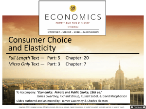 Consumer Choice and Elasticity (15th ed.)