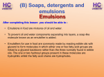 Lesson 4 - Emulsifiers