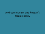 Anti-communism and Reagan`s foreign policy