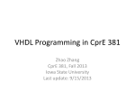 VHDL Notes for CprE 381