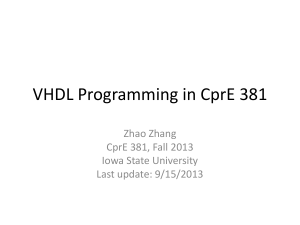 VHDL Notes for CprE 381