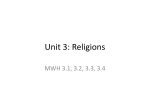 Unit 3: Religions