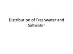 Distribution of Freshwater and Saltwater