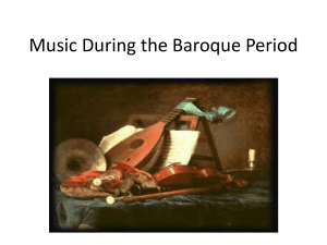 Music During the Baroque Period