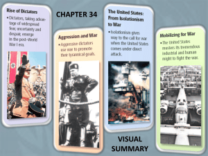 CHAPTER 34: The Origins of World War II