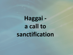 haggai a call to sanctification