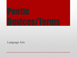 Poetic Devices/Terms - Bremen High School District 228