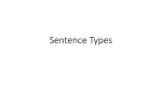 Sentence Types - Net Start Class